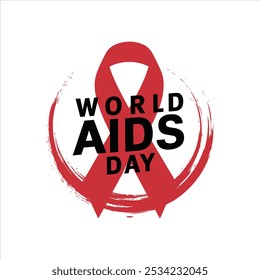 Ilustração vetorial do Dia Mundial da Aids. A ilustração é adequada para banners, folhetos, adesivos, cartão, etc.