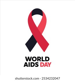 Vektorgrafik des Welt-Aids-Tages. Die Abbildung ist Geeignet für Banner, Flyer, Aufkleber, Karte, etc.