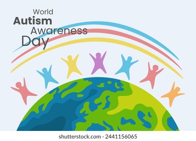 Illustration vector graphic of world autism awareness day. Good for poster or background.