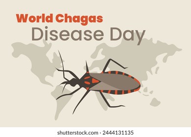 Illustration vector graphic of world chagas disease day. Good for poster or background