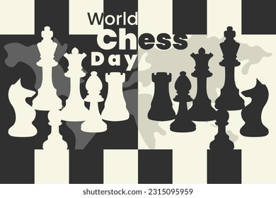 Illustration vector graphic of world chess day. Good for poster