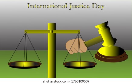 Illustration vector graphic of World day International justice. commemorated every July 17