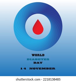 Illustration vector graphic of World Diabetes day is observed every year on November 14, it is the primary global awareness campaign focusing on diabetes. perfect for banner and etc. 