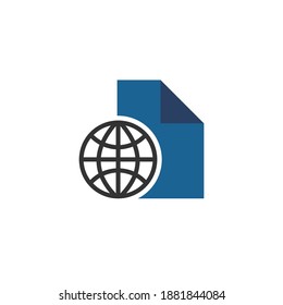 Illustration Vector Graphic of World File Logo. Perfect to use for Technology Company