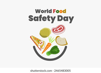 Illustration vector graphic of world food safety day. Good for poster 