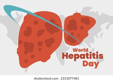 Illustration vector graphic of world hepatitis day. Good for poster
