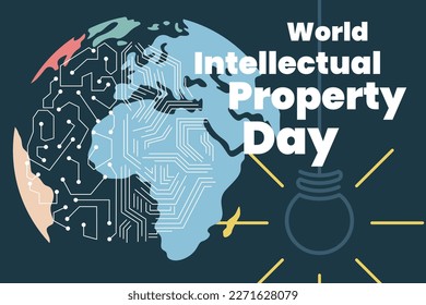 Illustration vector graphic of world intellectual property day.Good for poster