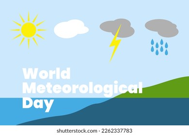 Illustration, Vektorgrafik des meteorologischen Tages der Welt, gut für Poster