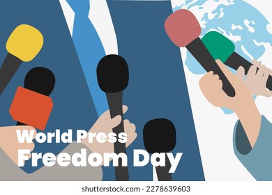 Illustration vector graphic of world press freedom day. Good for poster