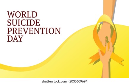 Illustration Vector Graphic Of World Suicide Prevention Day With Flat Style, Good For Poster, Social Media Post Or Web Campaign.