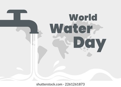 Illustration vector graphic of world water day. Good for poster