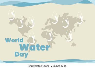 Illustration vector graphic of world water day. Good for poster