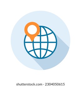 Illustration Vector Graphic of Worldwide, web, location Icon