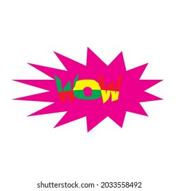 Illustration vector graphic of WOW text is great for your video effects