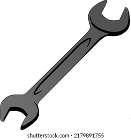 Illustration vector graphic of wrench ( kunci pas vector ilustrasi ) with white background