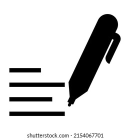 Illustration vector graphic of Write icon or Document icon simple design. Good for recipe doctor.