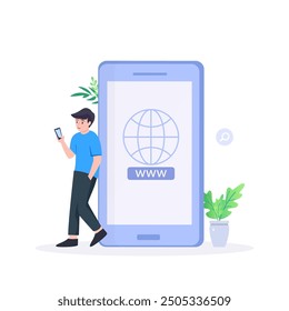 Illustration vector graphic of www concept