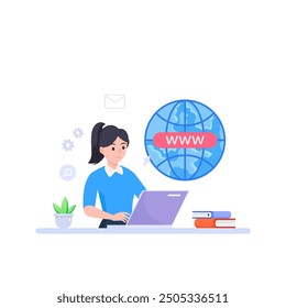 Illustration vector graphic of www concept