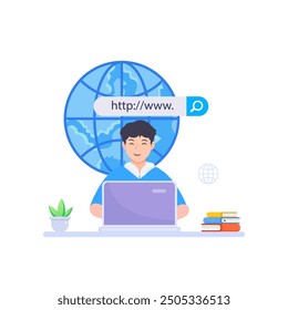 Illustration vector graphic of www concept