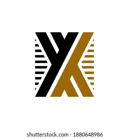 Illustration, Vektorgrafik der X-Buchstaben für das Logo-Design 