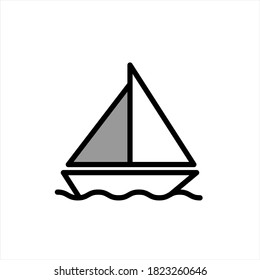 Illustration Vector graphic of yacht icon