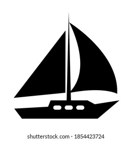 Illustration Vector graphic of yacht icon