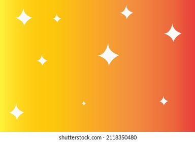 Illustration vector graphic of yellow flat background rays and stars
