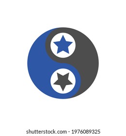 illustration vector graphic of yin yang symbol