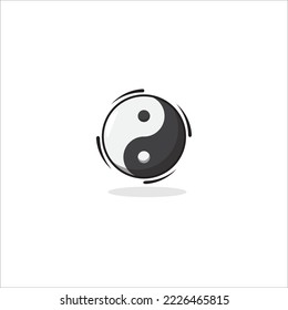 Illustration vector graphic of yin yang isolated on a white background