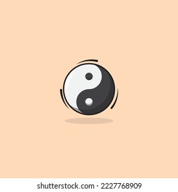 illustration vector graphic of yinyang