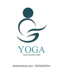 illustration vector graphic of yoga logo and symbol perfect for shop brands, spas, fitness, health, etc
