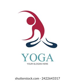 illustration vector graphic of yoga logo and symbol perfect for shop brands, spas, fitness, health, etc