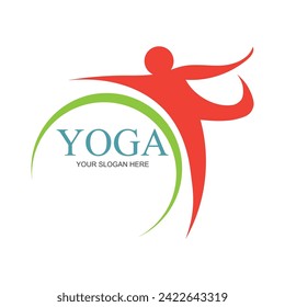 illustration vector graphic of yoga logo and symbol perfect for shop brands, spas, fitness, health, etc