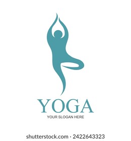 illustration vector graphic of yoga logo and symbol perfect for shop brands, spas, fitness, health, etc