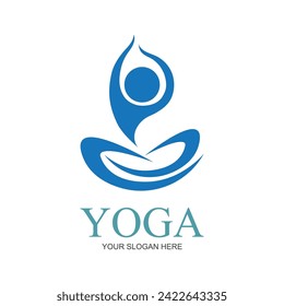 illustration vector graphic of yoga logo and symbol perfect for shop brands, spas, fitness, health, etc