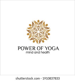 Illustration vector graphic of yoga meditation studio logo design template