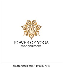 Illustration vector graphic of yoga meditation studio logo design template