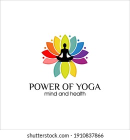 Illustration vector graphic of yoga meditation studio logo design template