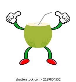 Ilustración Vector Gráfico de la ilustración de la caricatura de coco juvenil