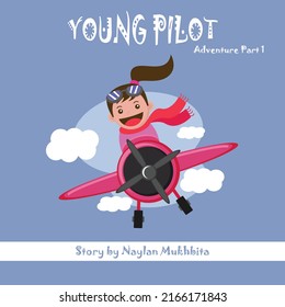 Illustration Vektorgrafik von Young Girl Pilot Perfect for Children Book Story ect. 