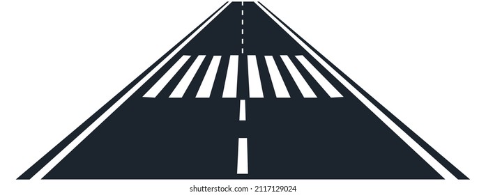 Illustration vector graphic of zebra cross black and white, suitable for traffic education