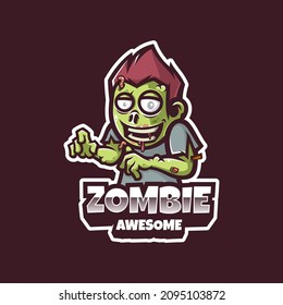 Illustration, Vektorgrafik von Zombie, gut für Logo-Design