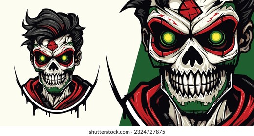 Illustration Vector Graphic for Zombie Mexican Calavera Logo Mascot: Sport and E-Sport Gaming Teams