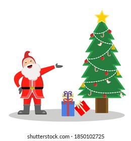 Illustration vector graphich of santa claus merry christmas