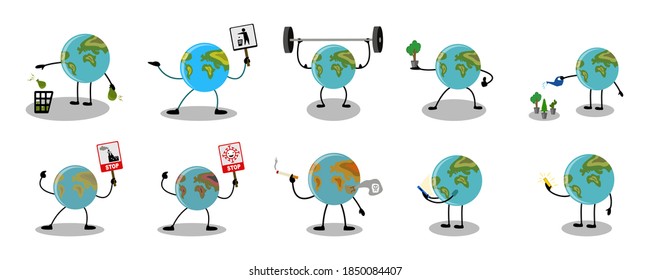 Illustration vector graphich of save earth. perfect of go green, slogan, poster, cover