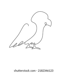 Illustration vector graphics of abstract design out line art shape love bird