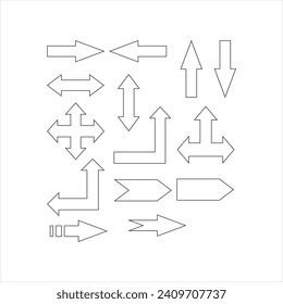 Illustration vector graphics of arrows icon