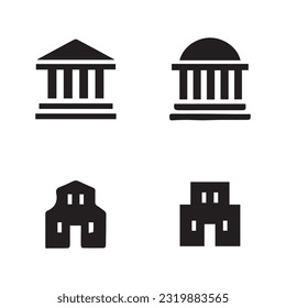 Illustration of vector graphics of building icons. Perfect for use in any web design, illustration, presentation, etc.