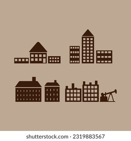 Ilustración de gráficos vectoriales de iconos de construcción. Perfecto para cualquier diseño web, ilustración, presentación, etc.
