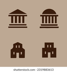 Illustration of vector graphics of building icons. Perfect for use in any web design, illustration, presentation, etc.